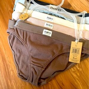Born organic cotton underwear bikini brief 5pk size L